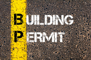 58608236 - concept image of business acronym bp building permit written over road marking yellow paint line